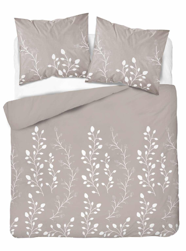 KOMPLET POŚCIELI Z MIKROSATYNY 200x220 W BIAŁE KWIATY 5346_A