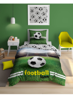 POŚCIEL 140x200 ŚWIECĄCA W CIEMNOŚCI PIŁKA NOŻNA FOOTBALL TIME 5206_A