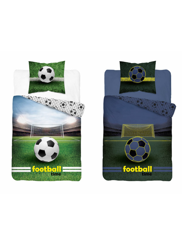 POŚCIEL 140x200 ŚWIECĄCA W CIEMNOŚCI PIŁKA NOŻNA FOOTBALL TIME 5206_A