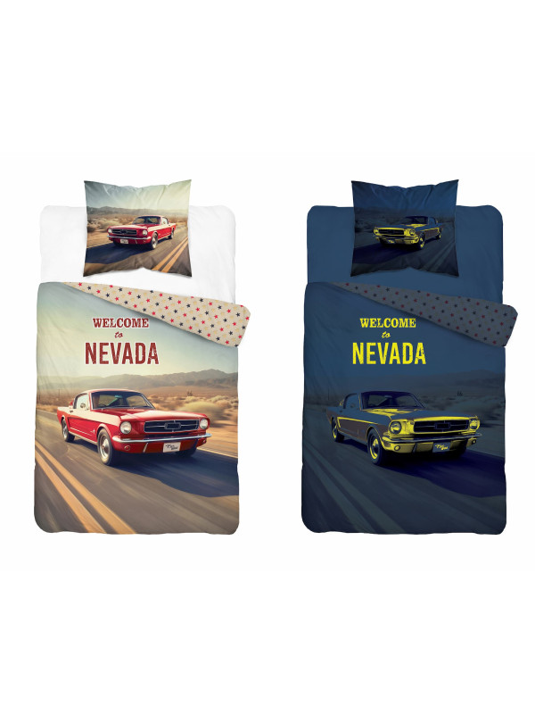 POŚCIEL 140x200 ŚWIECĄCA W CIEMNOŚCI SAMOCHÓD AUTO 5210_A