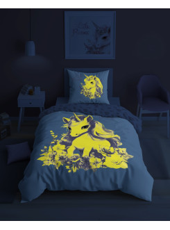 POŚCIEL 140x200 ŚWIECĄCA W CIEMNOŚCI JEDNOROŻEC 5405_A 2