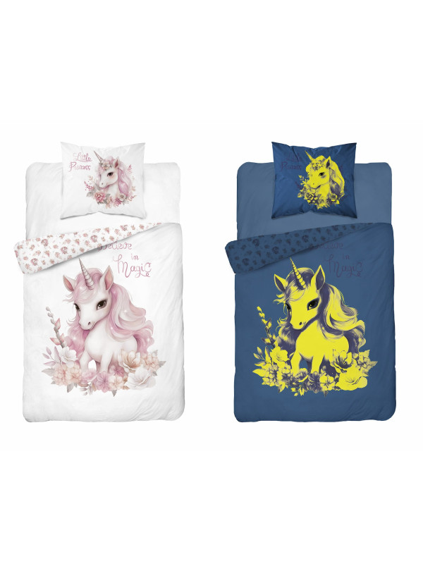 POŚCIEL 140x200 ŚWIECĄCA W CIEMNOŚCI JEDNOROŻEC 5405_A