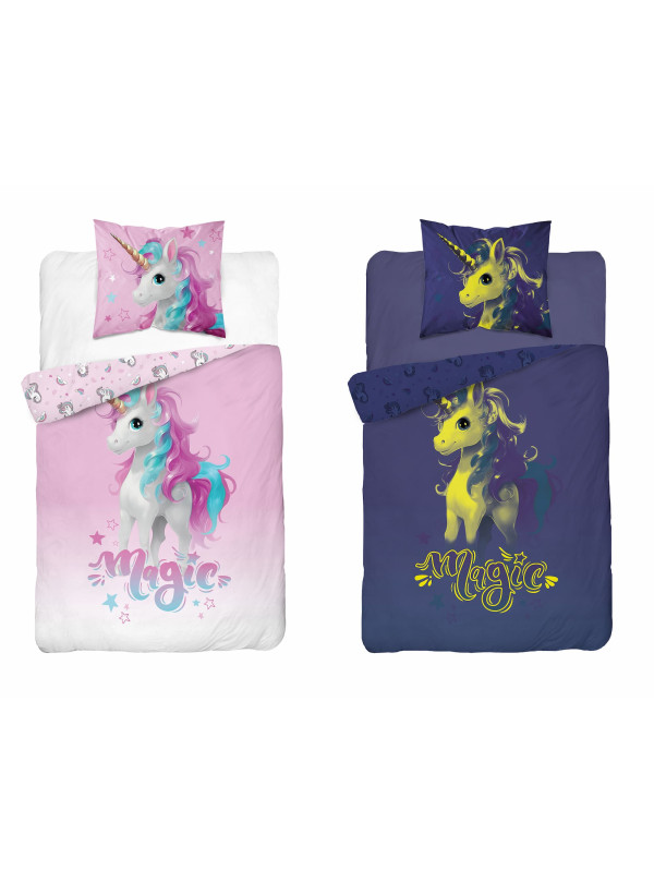 POŚCIEL 160x200 ŚWIECĄCA W CIEMNOŚCI JEDNOROŻEC 5419_A