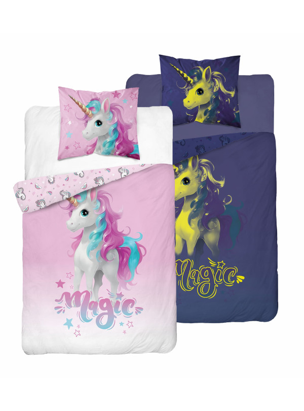 POŚCIEL 160x200 ŚWIECĄCA W CIEMNOŚCI JEDNOROŻEC 5419_A
