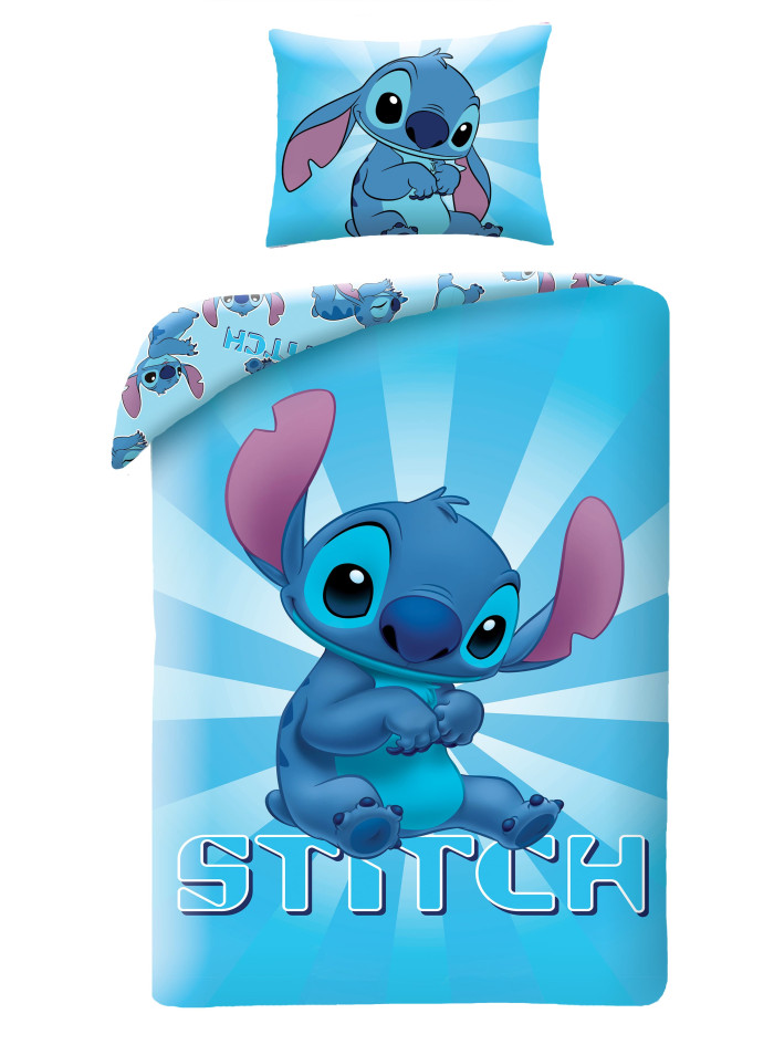 KOMPLET POŚCIELI 140x200 LILO I STITCH DISNEY NIEBIESKA LS-3595BL