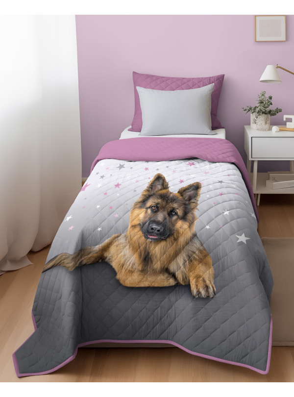 NARZUTA NA ŁÓZKO 170x210 PIKOWANA PIES OWCZAREK K_84