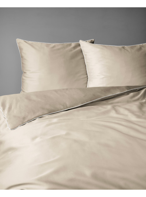 KOMPLET POŚCIELI PURE 160x200 MAKOSATYNA PIASKOWOBEŻOWA