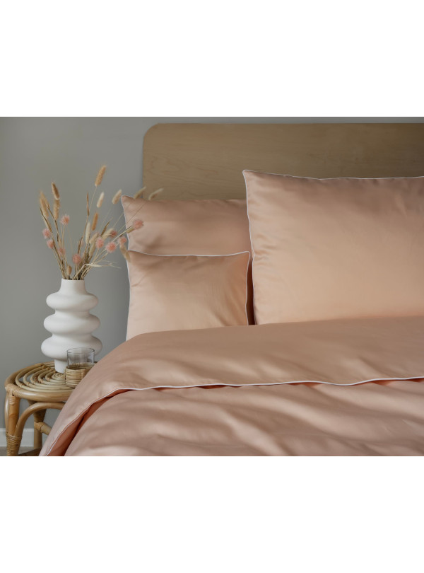 KOMPLET POŚCIELI PURE 160x200 MAKOSATYNA BRZOSKWINIOWA