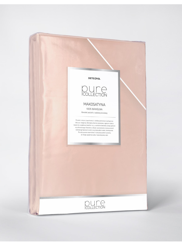 KOMPLET POŚCIELI PURE 200x220 MAKOSATYNA BRZOSKWINIOWA