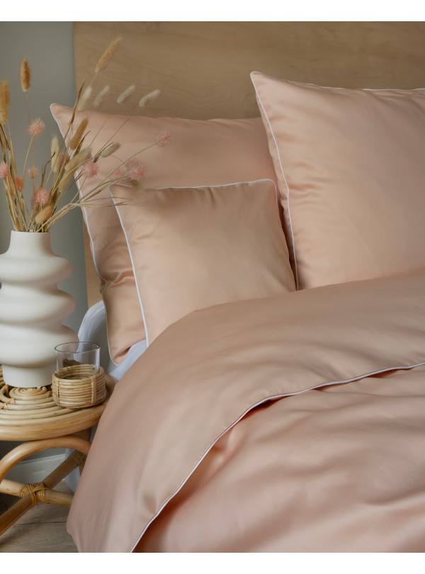 KOMPLET POŚCIELI PURE 200x220 MAKOSATYNA BRZOSKWINIOWA