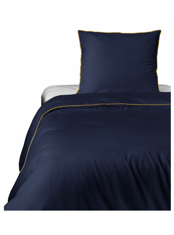 KOMPLET POŚCIELI PURE 140x200 MAKOSATYNA GRANATOWA