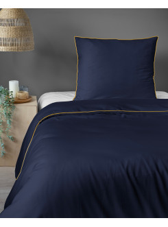 KOMPLET POŚCIELI PURE 140x200 MAKOSATYNA GRANATOWA 2