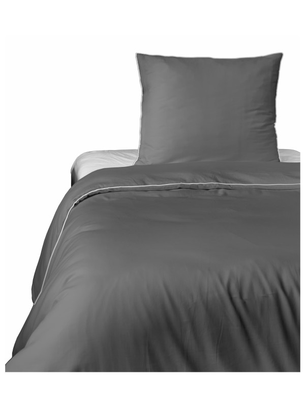 KOMPLET POŚCIELI PURE 140x200 MAKOSATYNA SZARA