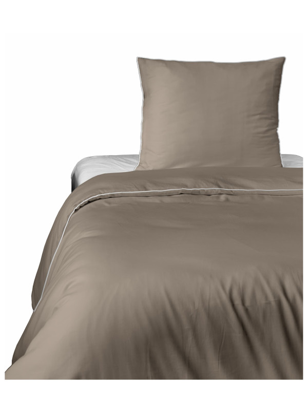 KOMPLET POŚCIELI PURE 140x200 MAKOSATYNA TAUPE