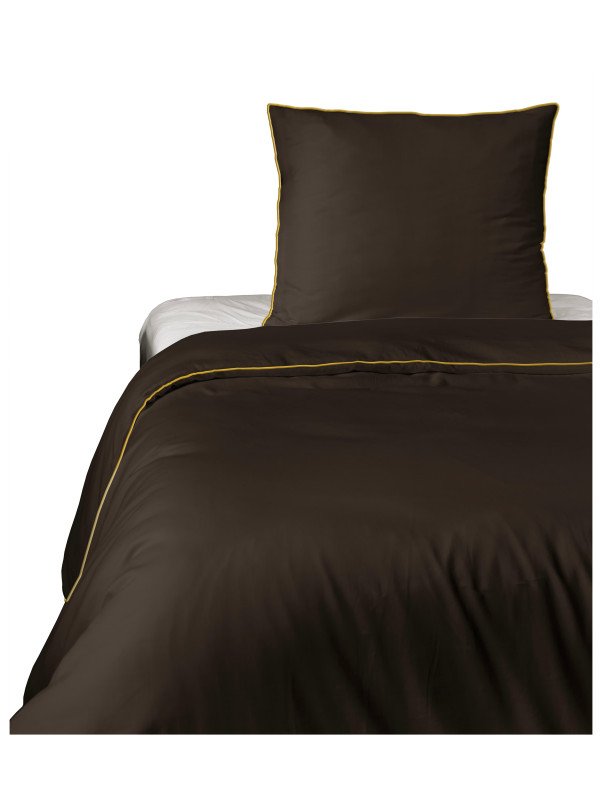 KOMPLET POŚCIELI PURE 140x200 MAKOSATYNA ESPRESSO