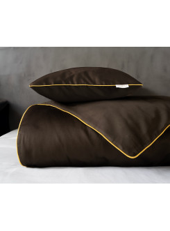 KOMPLET POŚCIELI PURE 140x200 MAKOSATYNA ESPRESSO 2