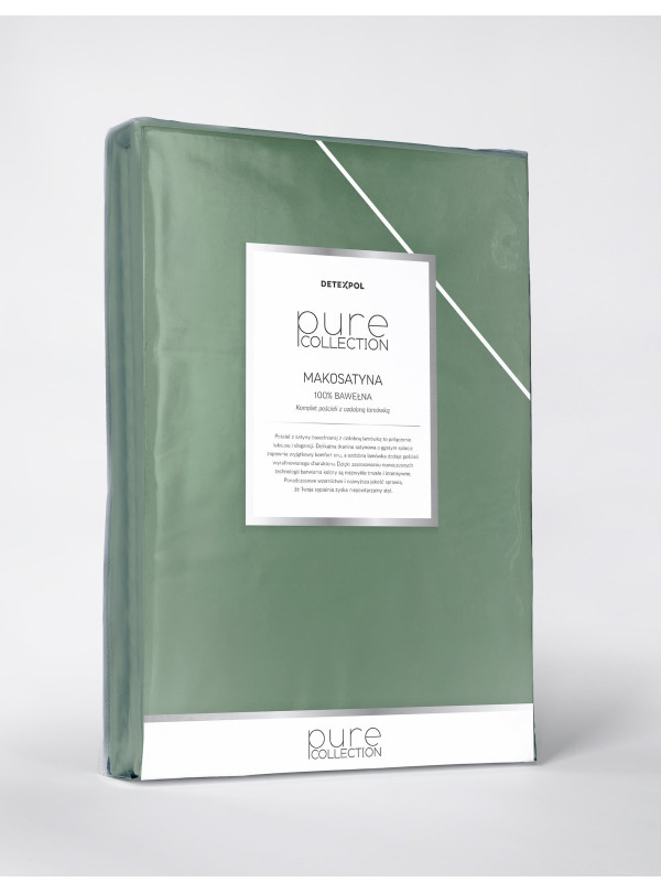 KOMPLET POŚCIELI PURE 200x220 MAKOSATYNA ZIELONA
