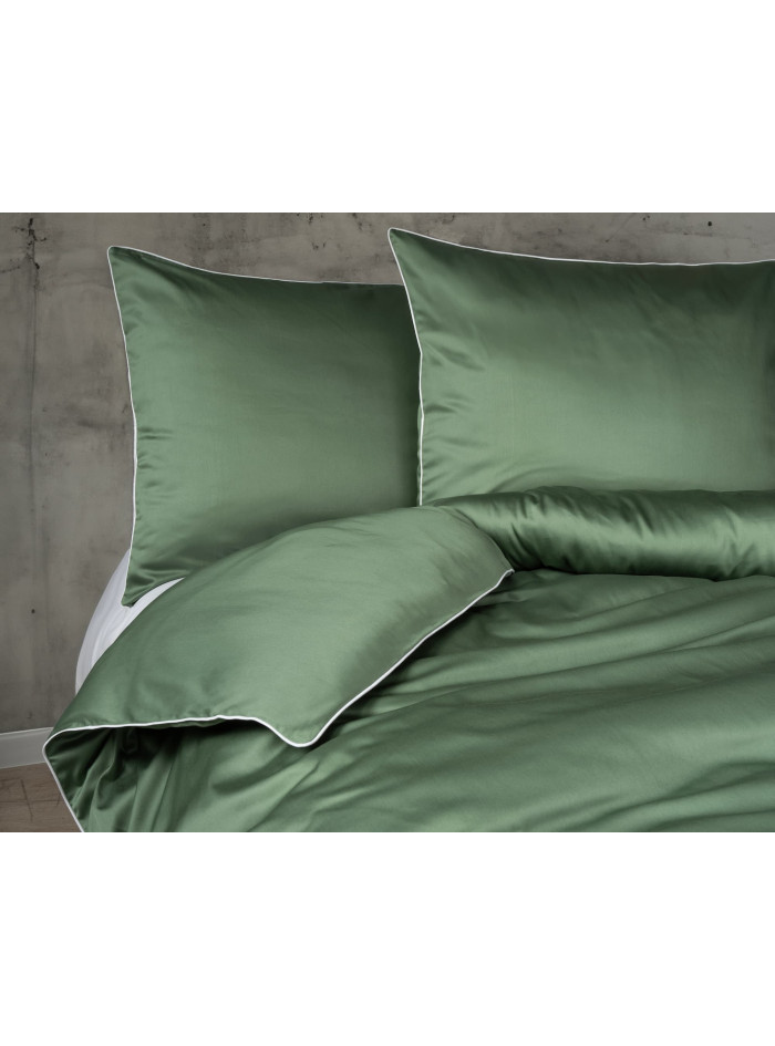 KOMPLET POŚCIELI PURE 200x220 MAKOSATYNA ZIELONA