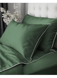 KOMPLET POŚCIELI PURE 160x200 MAKOSATYNA ZIELONA 2