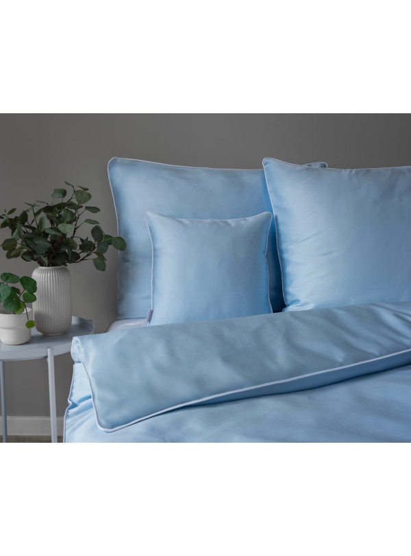 KOMPLET POŚCIELI PURE 160x200 MAKOSATYNA NIEBIESKA