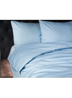 KOMPLET POŚCIELI PURE 160x200 MAKOSATYNA NIEBIESKA 2