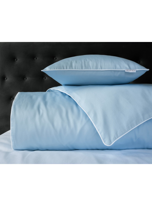KOMPLET POŚCIELI PURE 200x220 MAKOSATYNA NIEBIESKA