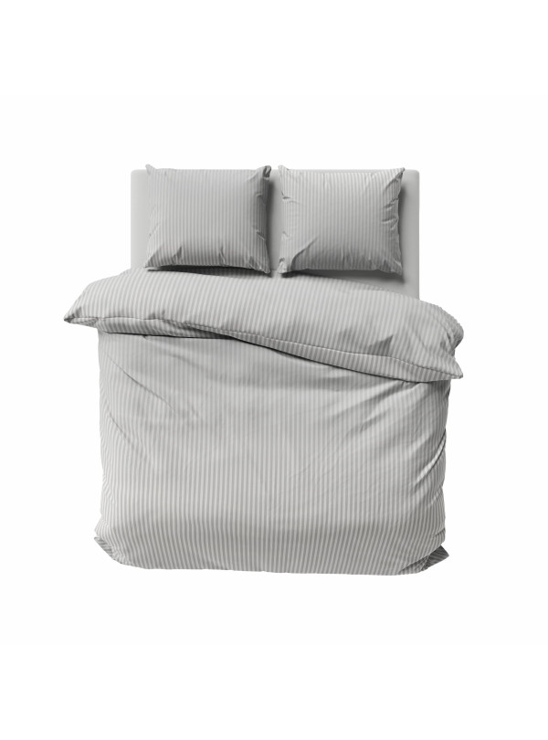 KOMPLET POŚCIELI 200x220 ADAMASZEK JASNYSZARY HOTELOWA PREMIUM