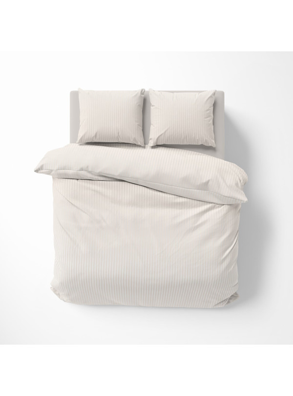 KOMPLET POŚCIELI 160x200 ADAMASZEK ECRUE HOTELOWA PREMIUM