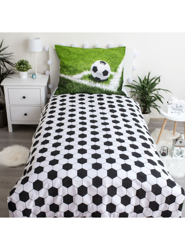 POŚCIEL MŁODZIEŻOWA 140x200 DLA PIŁKARZA PIŁKA NOŻNA CORNER