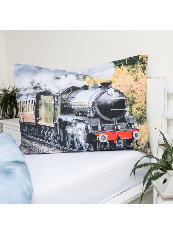POŚCIEL MŁODZIEŻOWA 140x200 LOKOMOTYWA POCIĄG BAWEŁNIANA