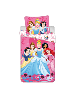 POŚCIEL BAWEŁNIANA 140x200 KSIĘŻNICZKI DISNEY KOPCIUSZEK ŚNIEŻKA 2