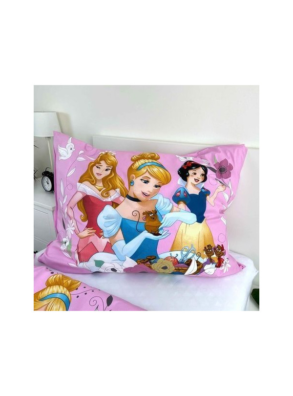 POŚCIEL BAWEŁNIANA 140x200 KSIĘŻNICZKI DISNEY ROSZPUNKA ŚNIEŻKA
