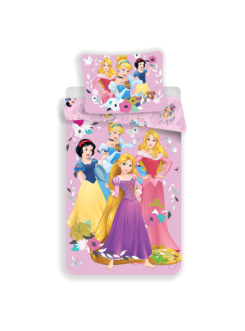 POŚCIEL BAWEŁNIANA 140x200 KSIĘŻNICZKI DISNEY ROSZPUNKA ŚNIEŻKA 2