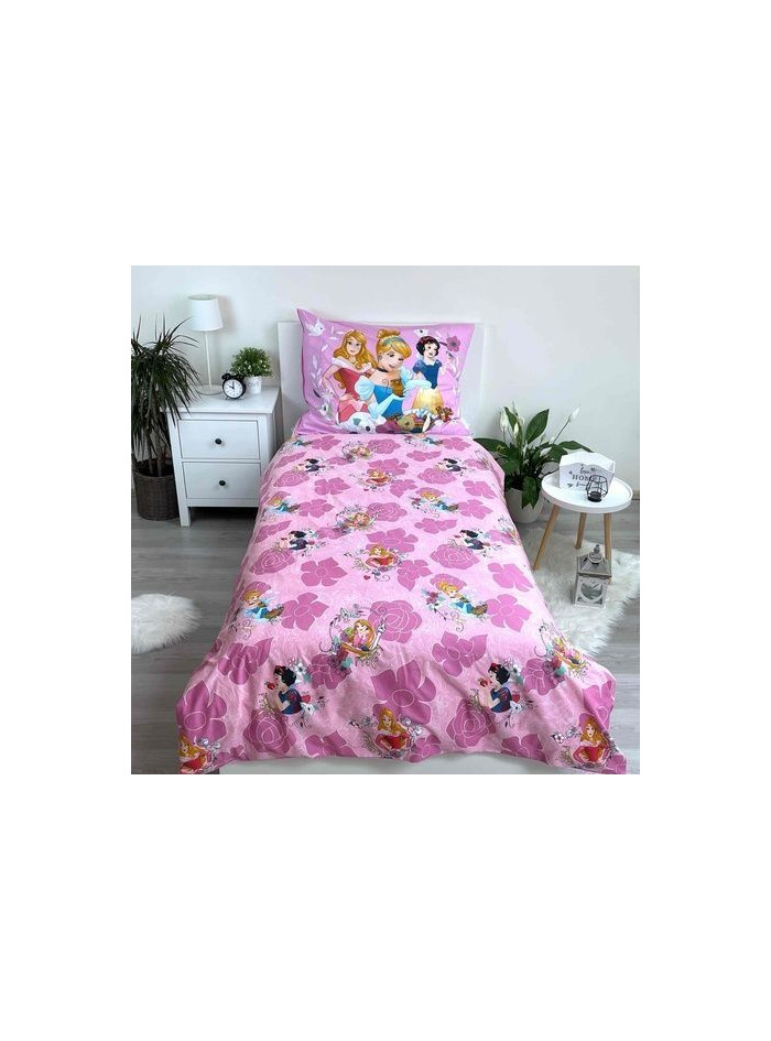 POŚCIEL BAWEŁNIANA 160x200 KSIĘŻNICZKI DISNEY ROSZPUNKA ŚNIEŻKA