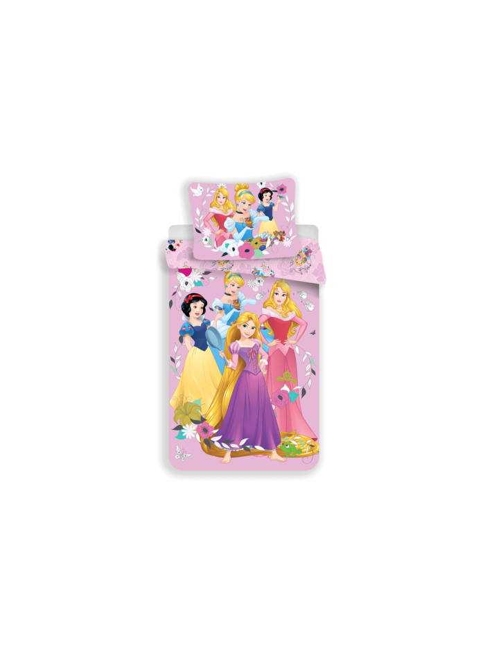 POŚCIEL BAWEŁNIANA 160x200 KSIĘŻNICZKI DISNEY ROSZPUNKA ŚNIEŻKA