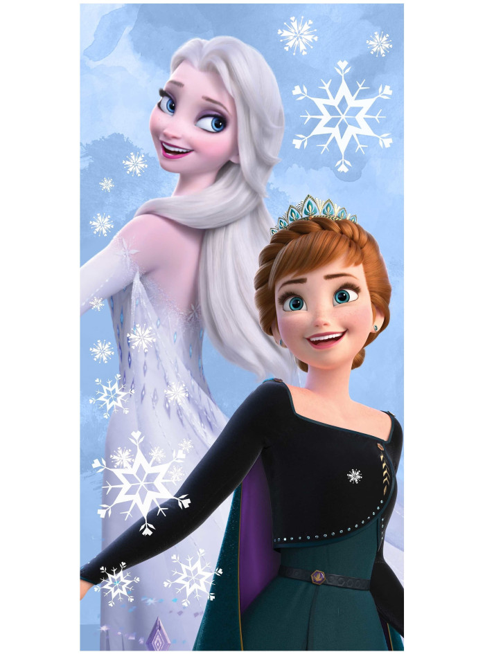 RĘCZNIK 70x140 PLAŻOWY BAWEŁNIANY FROZEN ELSA ANNA NIEBIESKI