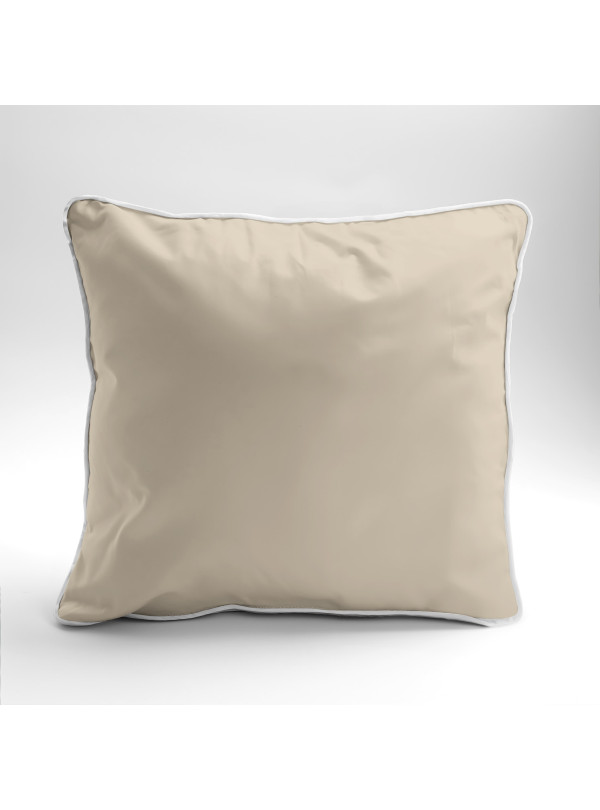 POSZEWKA NA PODUSZKĘ/JAŚKA 40x40 cm PIASKOWOBEŻOWA Z LAMÓWKĄ