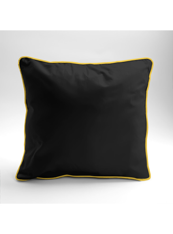 POSZEWKA NA PODUSZKĘ/JAŚKA 40x40 cm CZARNA CZERŃ Z LAMÓWKĄ