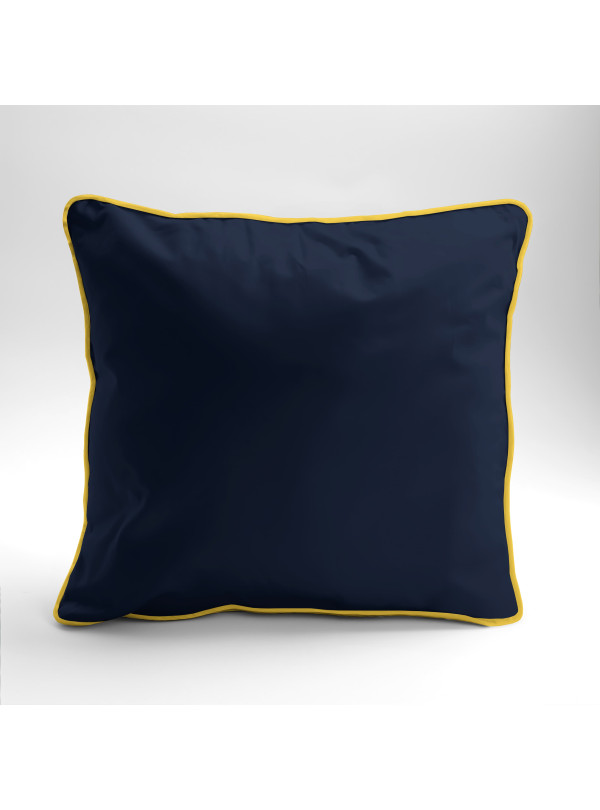 POSZEWKA NA PODUSZKĘ/JAŚKA 40x40 cm GRANATOWA Z LAMÓWKĄ