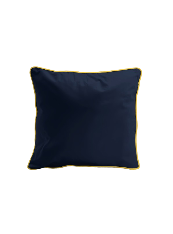 POSZEWKA NA PODUSZKĘ/JAŚKA 40x40 cm GRANATOWA Z LAMÓWKĄ