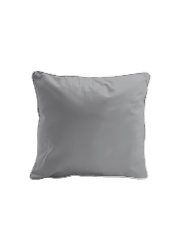 POSZEWKA NA PODUSZKĘ/JAŚKA 40x40 cm JASNOSZARA Z LAMÓWKĄ